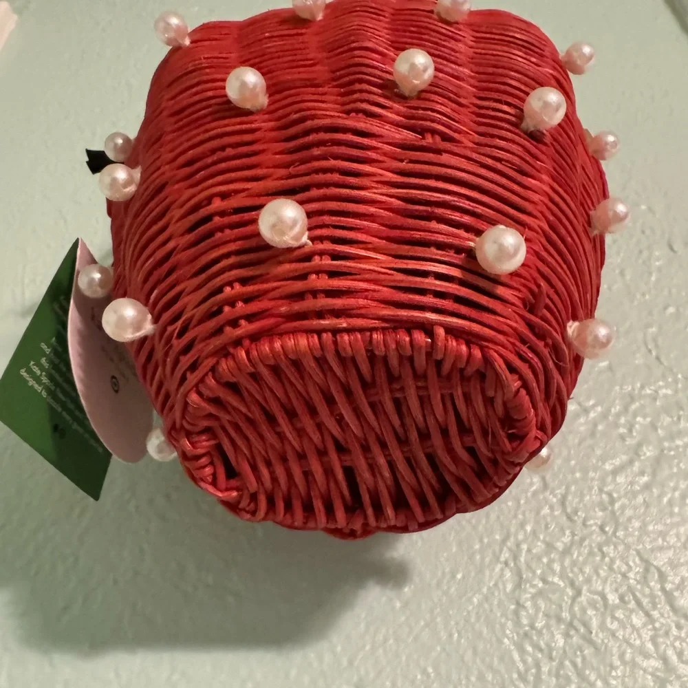 kate spade new york x Target  - Pearl Embellished Strawberry Basket, Bucket Bag - Picture 3 of 4